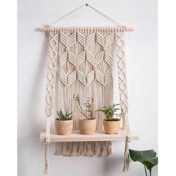 Macrame Shelf Braided Bohemian Living Room/Bedroom/Dorm Indie Hippie Home Decor - Picture 8 of 8